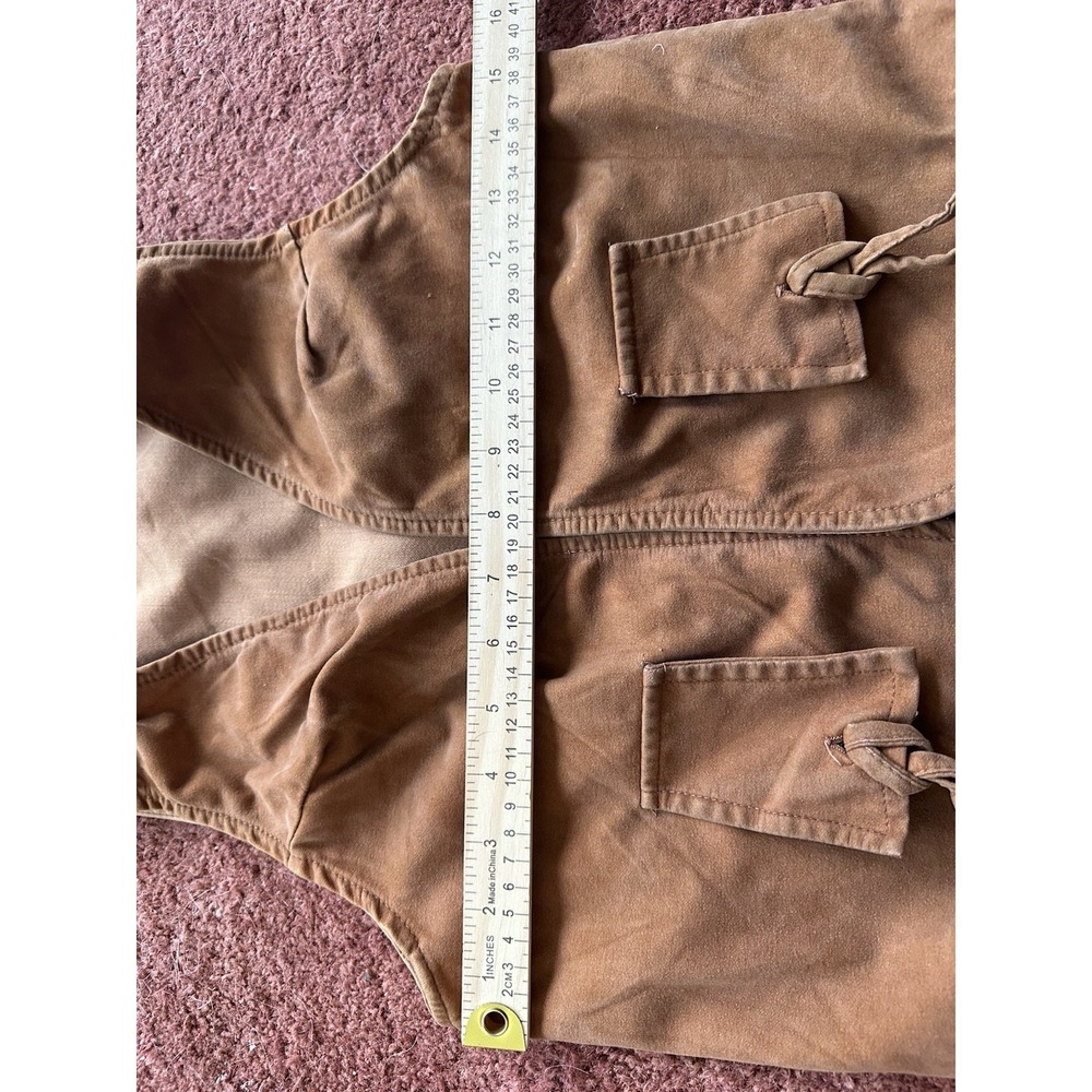 Vintage Brown Suede ? Cowboy Western Vest XS/S - Picture 7 of 9